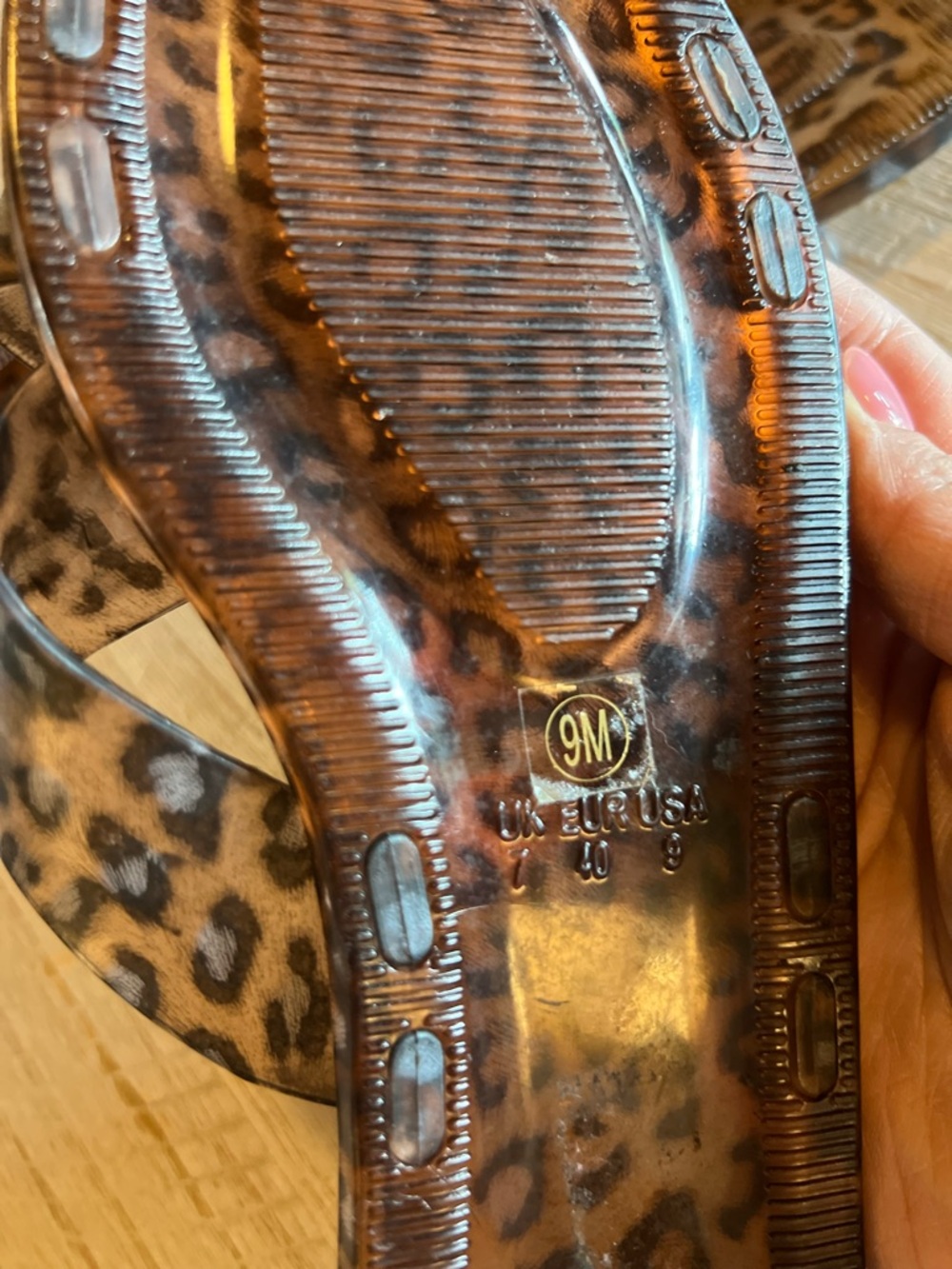 Anthropologie Matisse Leopard Print Jelly Slide Sandals - size 9 NWOT - Picture 3 of 5